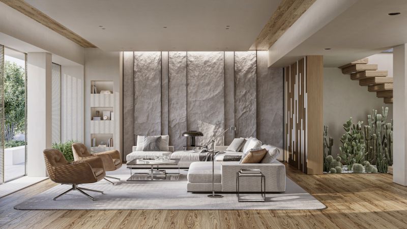 Living Room Tile Accent Wall